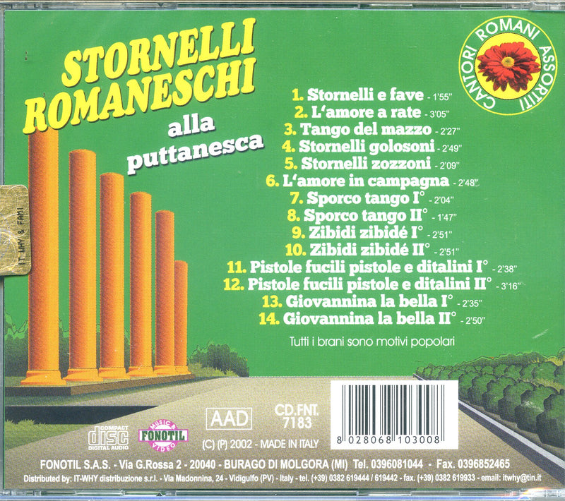 Compilation - Stornelli Romaneschi Alla Puttanesca CD 8028068103008