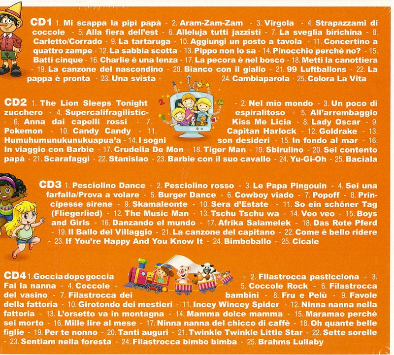 Compilation - Le 100 Canzoni Vol.2 Piu Belle Per Bambini (Box4Cd) Cd 8028980642623