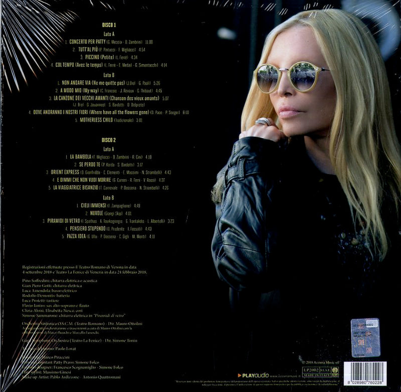 Pravo Patty - La Cambio Io La Vita Che Tour 2018 (Live Teatro Romano,Verona La Fenice,Venezia) Lp 8028980760228