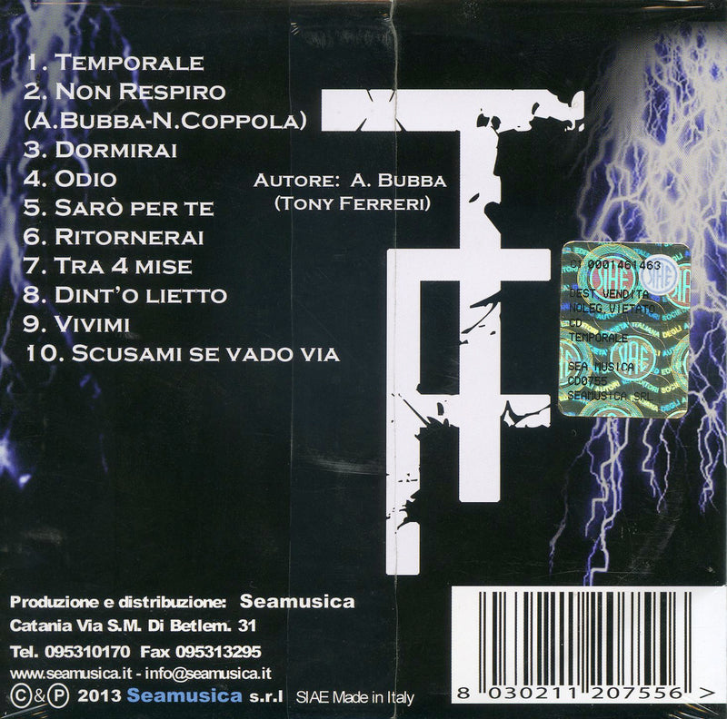 Ferreri Tony - Temporale Cd 8030211207556