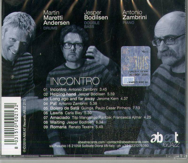 Zambrini Antonio, Bodilsen Jesper & Martin Andersen - Incontro Cd 8031510002132