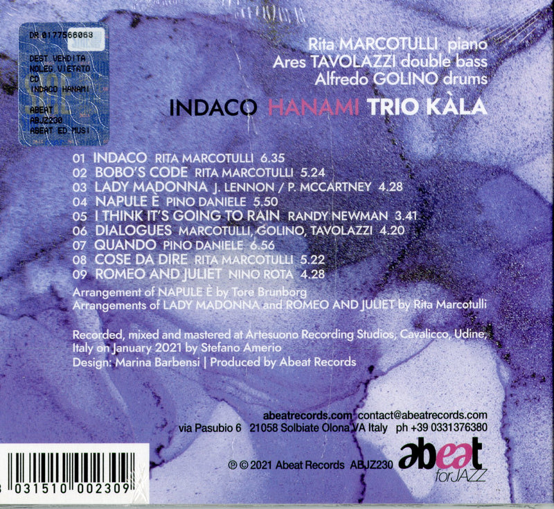 Trio Kala( Marcotulli Rita, Tavolazzi Ares, Golino Alfredo) - Indaco Hanami Cd 8031510002309