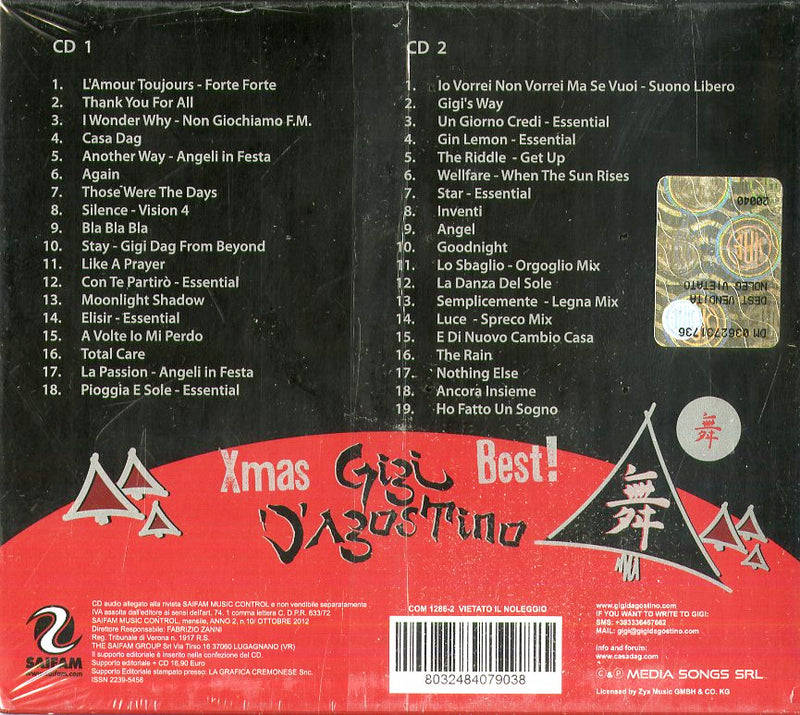 D'Agostino Gigi - The Essential-Xmas Best Gigi D'Agostino Cd 8032484079038