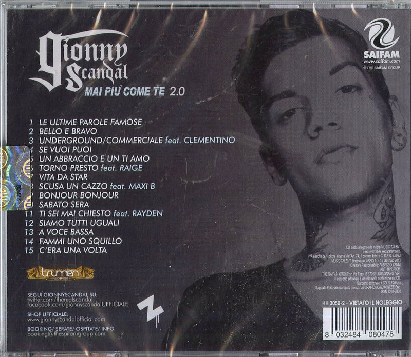 Gionnyscandal - Mai Piu'Come Te 2.0 Cd 8032484080478