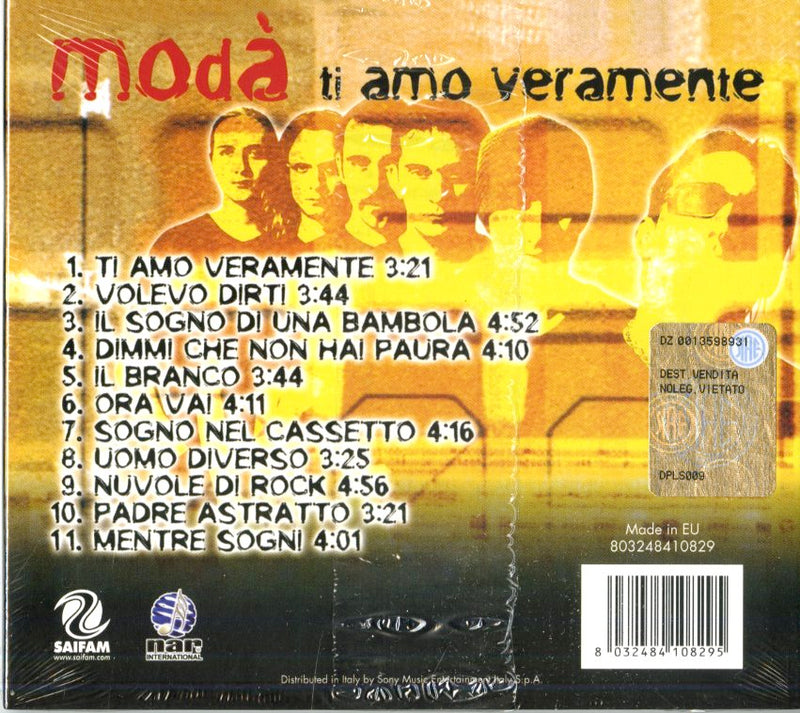 Moda' - Ti Amo Veramente Cd 8032484108295
