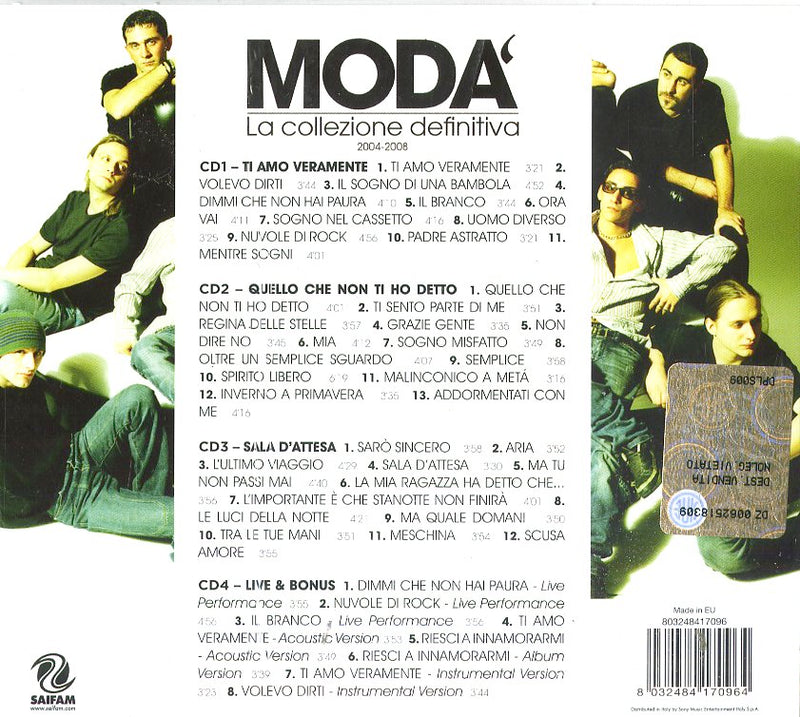 Moda' - La Collezione Definitiva (2003 2008) Cd 8032484170964