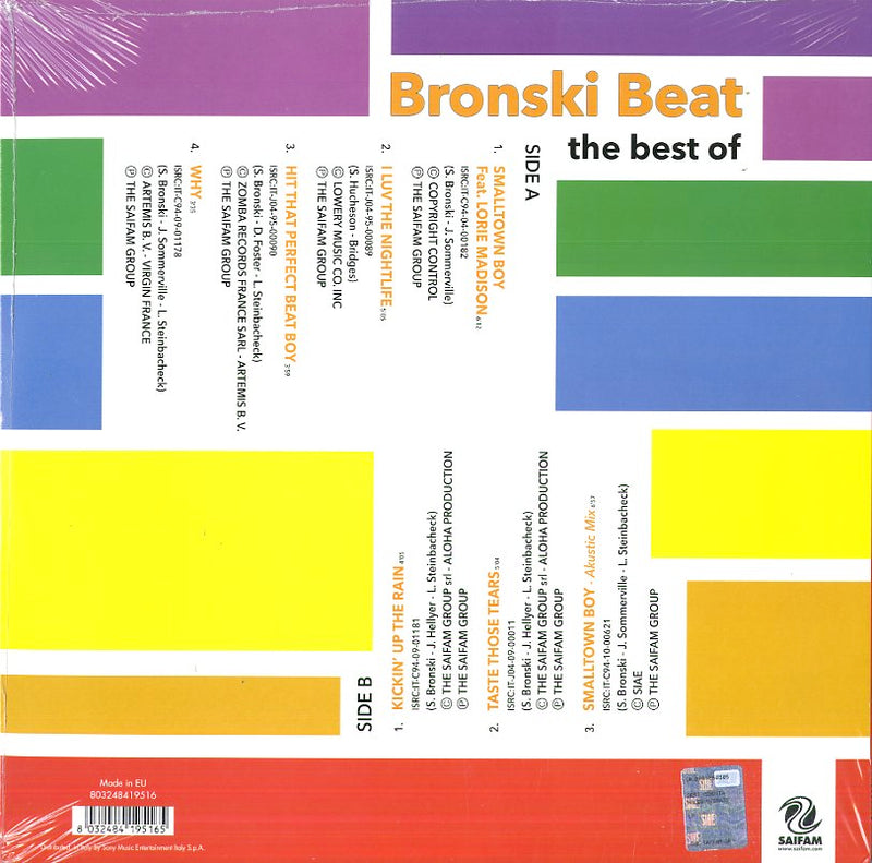 Bronski Beat - The Best Of Lp 8032484195165