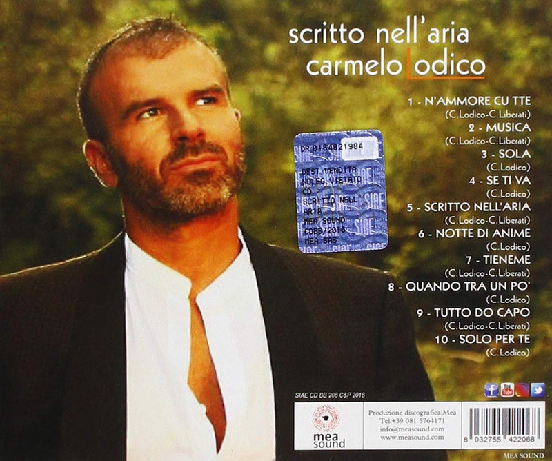 Lodico Carmelo - Scritto Nell'Aria Cd 8032755422068