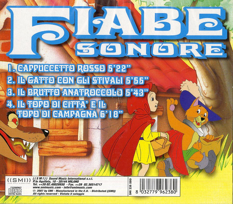 Compilation - Fiabe Sonore (Cappuccetto Rosso,Il Brutto Anatroccolo,Il Topo Di Citta..) Cd 8032779962380