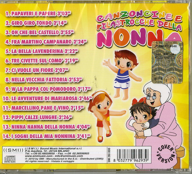 Compilation - Canzoncine E Filastrocche Della Nonna Cd 8032779962939