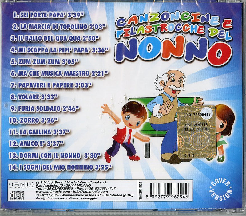 Compilation - Canzoncine E Filastrocche Del Nonno Cd 8032779962946