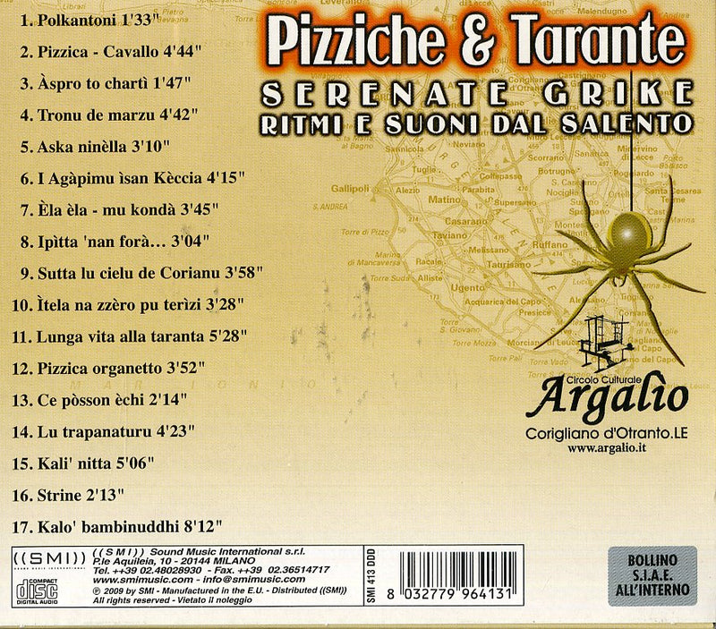 Compilation - Pizziche E Tarante Cd 8032779964131