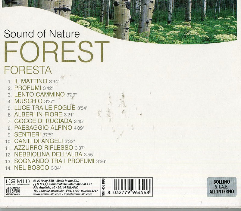 Compilation - Sound Of Nature, Forest (Foresta) Cd 8032779964568