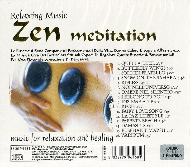 Compilation - Relaxing Music, Zen Meditazione Cd 8032779964681