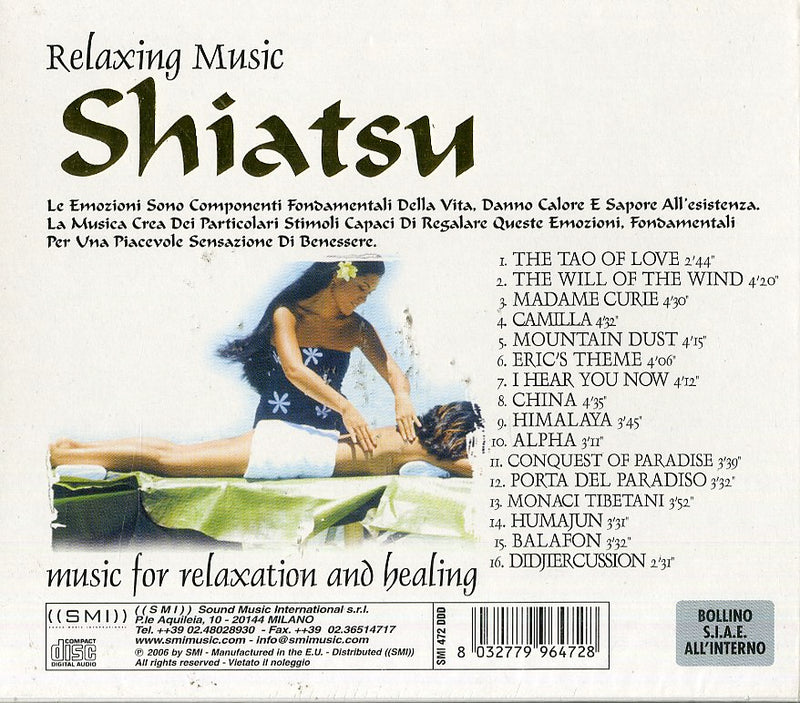 Compilation - Relaxing Music, Shiatsu CD 8032779964728