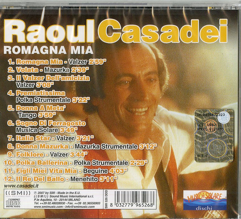 Casadei Raoul - Romagna Mia Cd 8032779965268