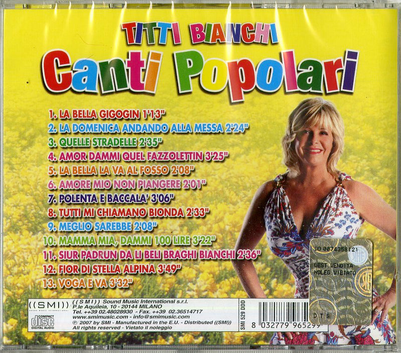 Bianchi Titti - Canti Popolari CD 8032779965299