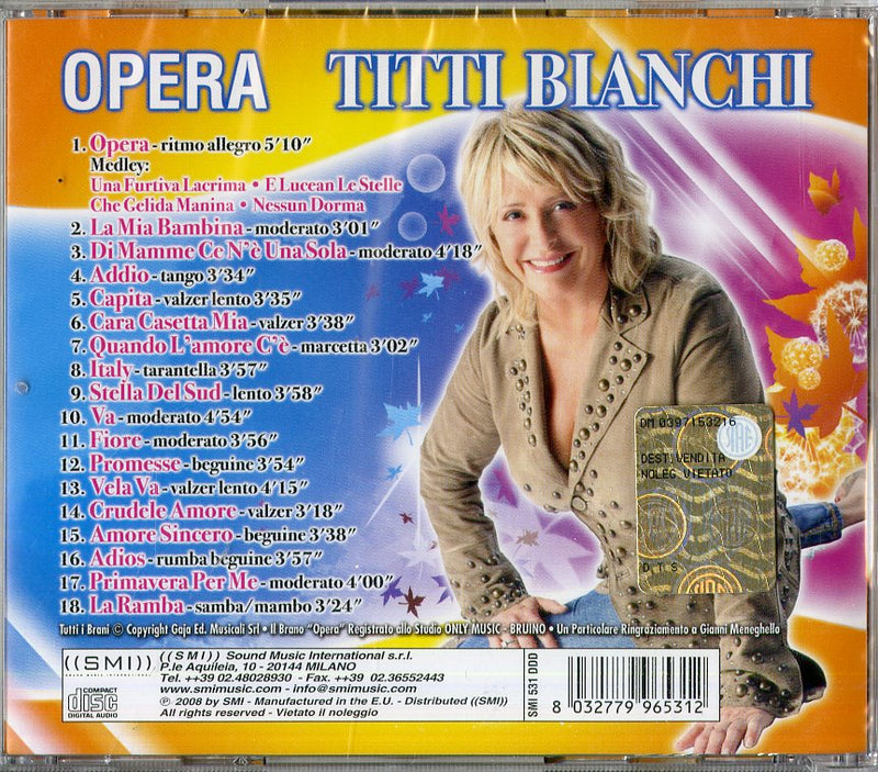 Bianchi Titti - Opera CD 8032779965312