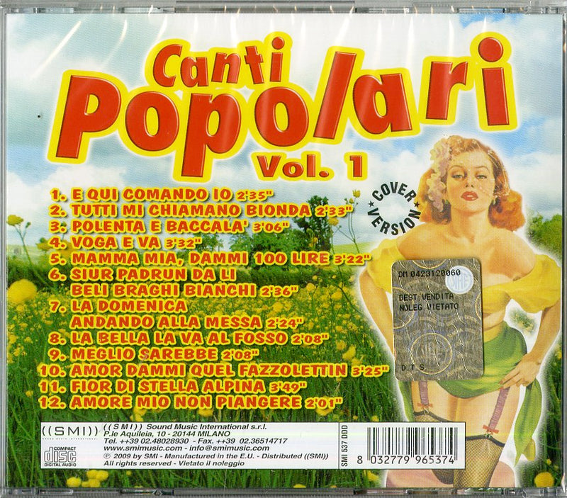 Compilation - Canti Popolari Vol.1 Cd 8032779965374