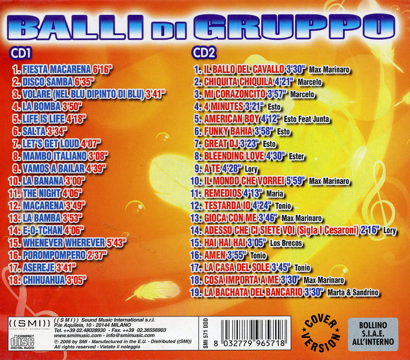 Compilation - Balli Di Gruppo (37 Hit 2Cd) Cd 8032779965718