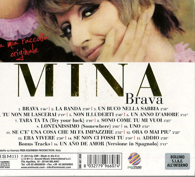 Mina - Brava (Bonus Tracks Un Ano De Amor) Cd 8032779966074