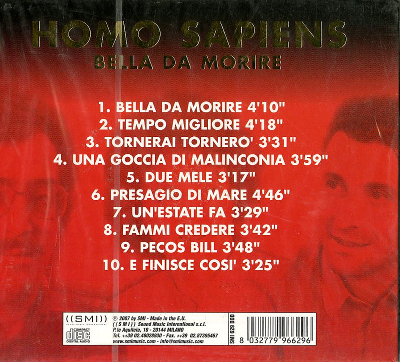 Homo Sapiens - Bella Da Morire CD 8032779966296