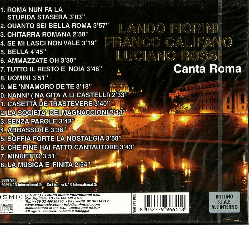 Fiorini, Califano, Rossi - Canta Roma Cd 8032779966418