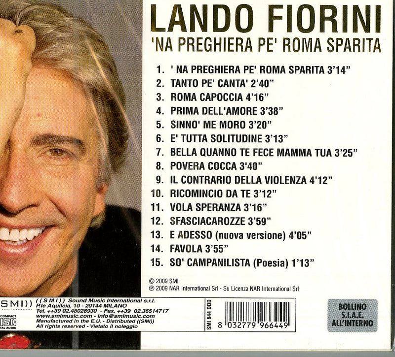 Fiorini Lando - Na Preghiera Pe' Roma Sparita Cd 8032779966449