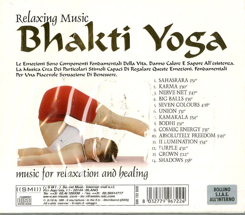 Compilation - Relaxing Music, Bhakti Yoga Cd 8032779967224