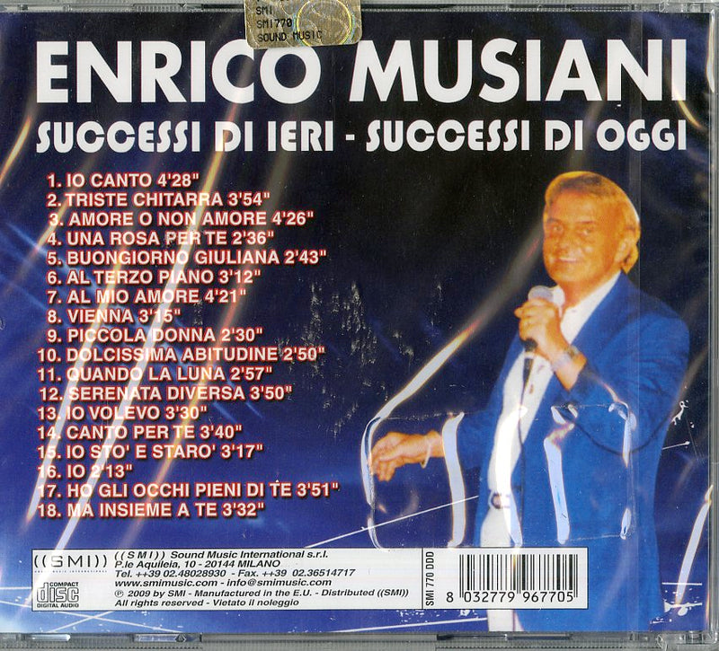 Musiani Enrico - Successi Di Ieri Successi Di Oggi CD 8032779967705