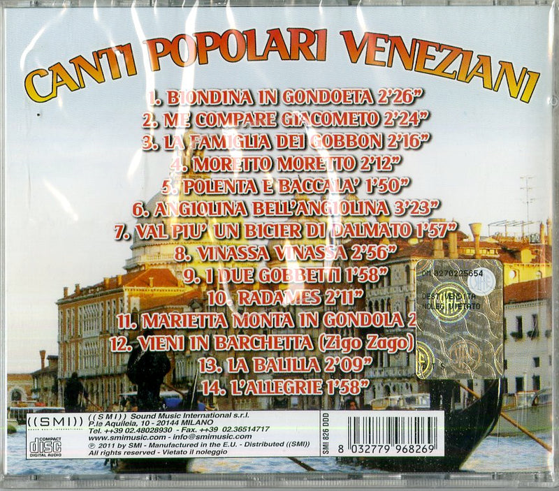 Compilation - Canti Popolari Veneziani Cd 8032779968269
