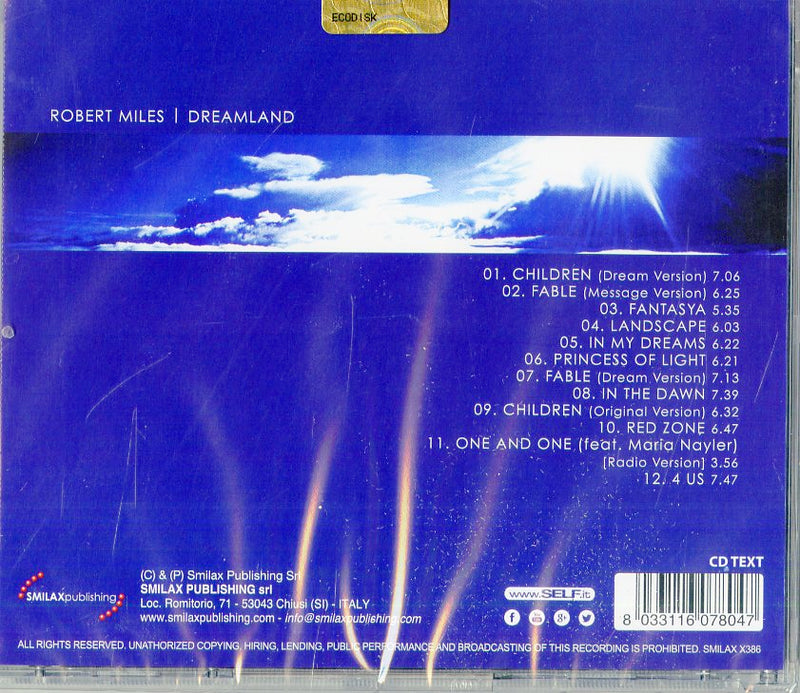 Miles Robert - Dreamland Cd 8033116078047