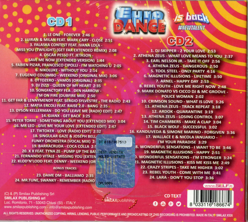 Compilation - Eurodance Is Back New Talent Cd 8033116186674