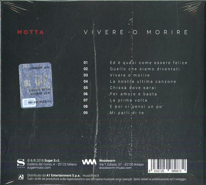 Motta - Vivere O Morire (Digipak) CD 8033120989872