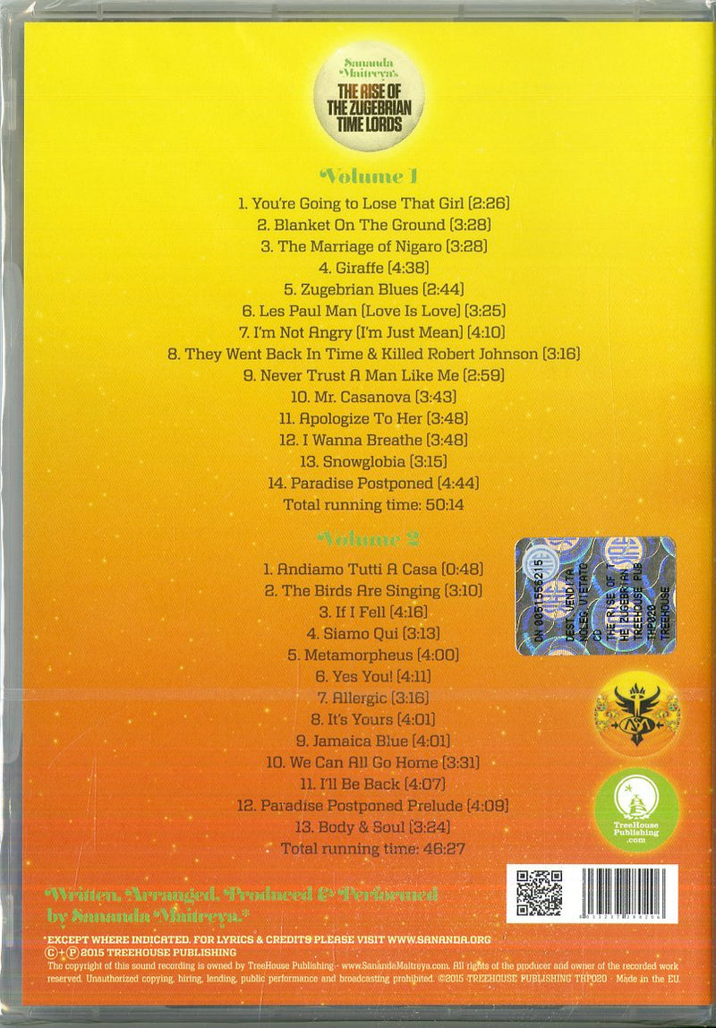 Maitreya Sananda - The Rise Of The Zugebrian Time Lords Cd 8033237280206