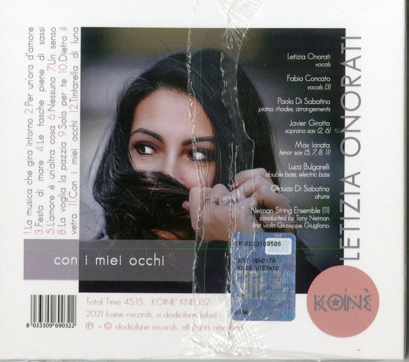 Onorati Letizia( Feat Fabio Concato) - Con I Miei Occhi Cd 8033309690322