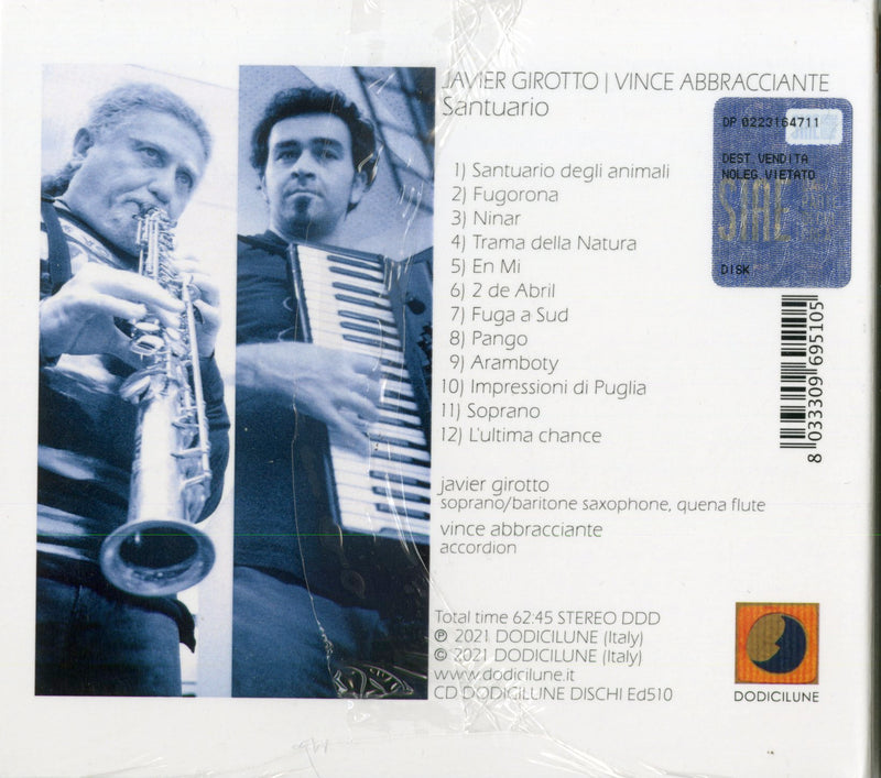 Girotto Javier, Abbracciante Vince - Santuario Cd 8033309695105