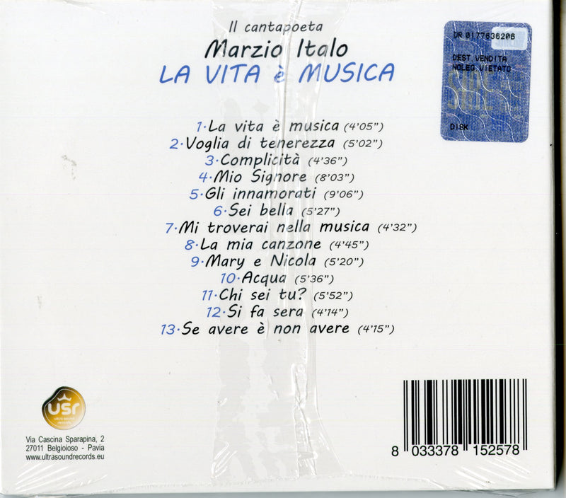 Italo Marzio - La Vita E' Musica Cd 8033378152578