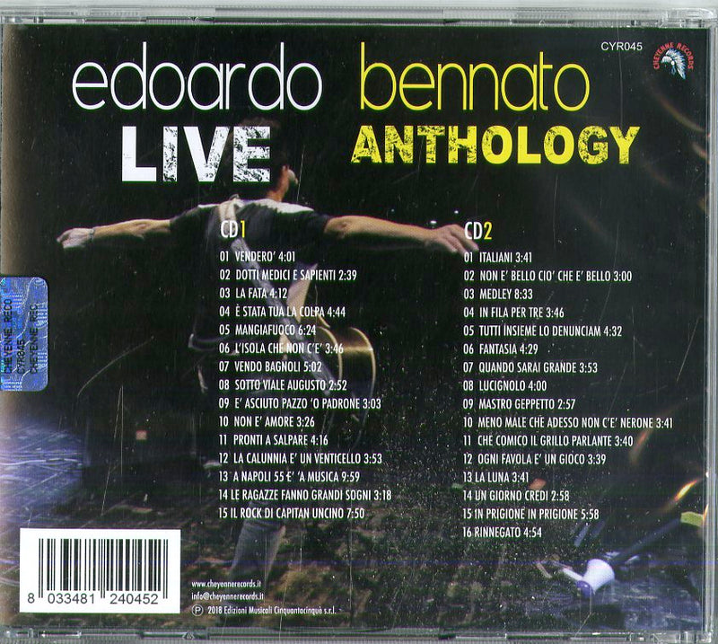 Bennato Edoardo - Live Anthology Cd 8033481240452