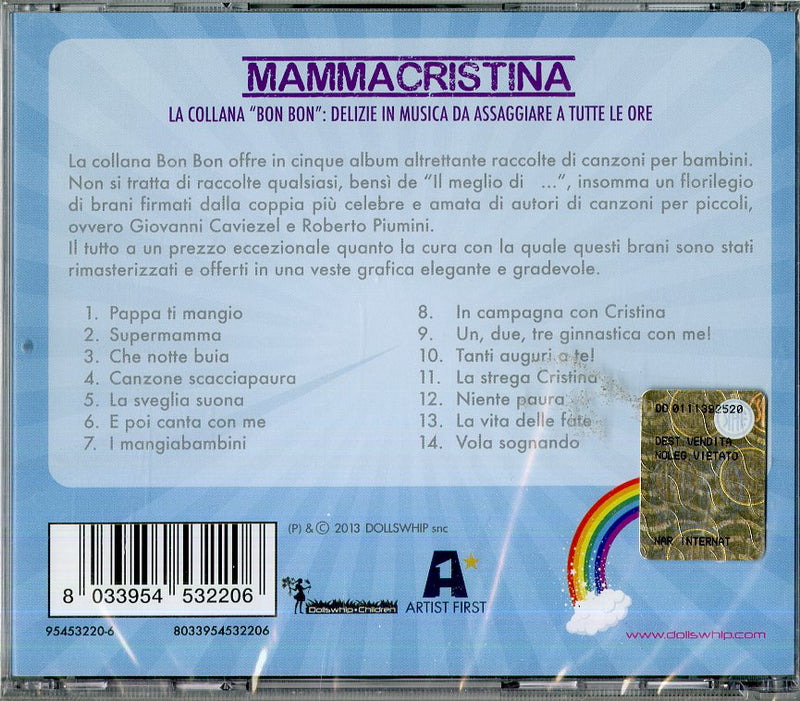 Martinelli Cristina - Mammacristina (Le Piu Belle Canzoni Per Bambini) CD 8033954532206