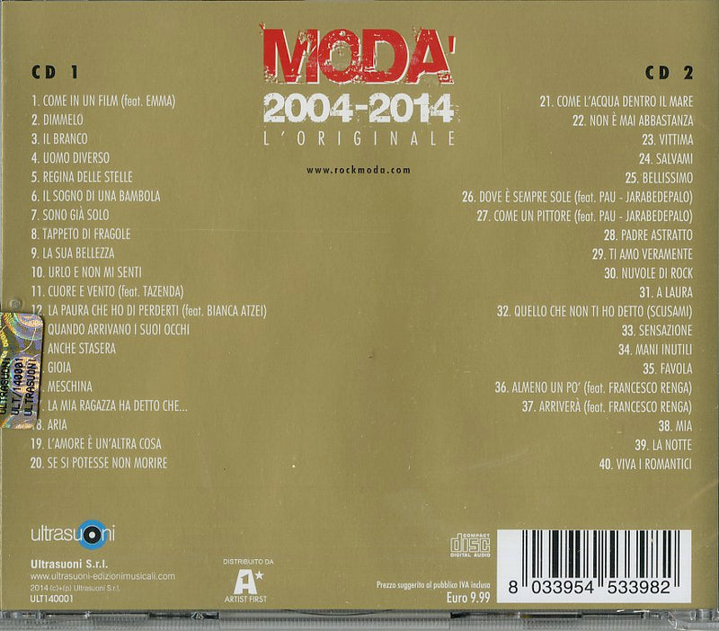 Moda' - 2004-2014 L'Originale Cd 8033954533982