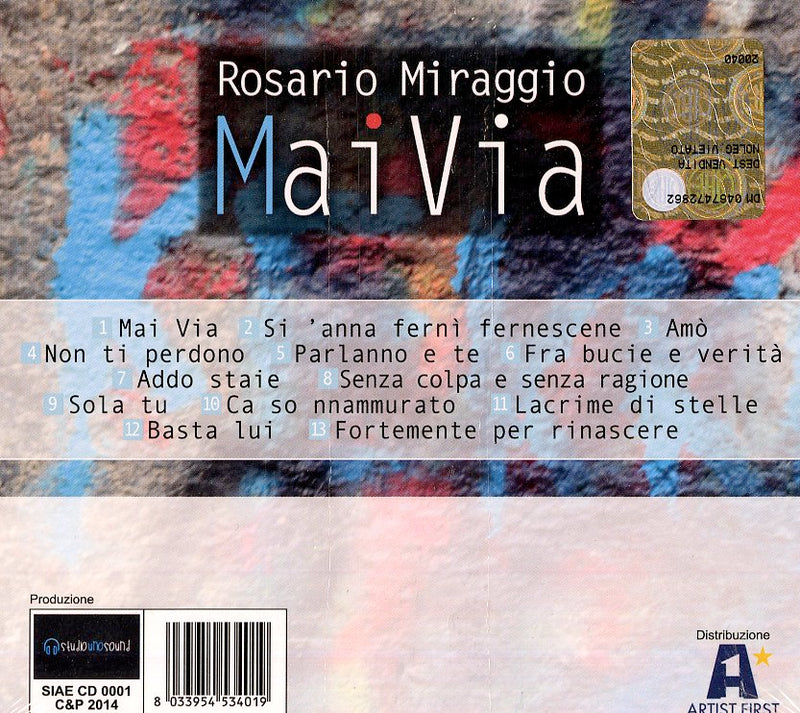 Miraggio Rosario - Mai Via Cd 8033954534019