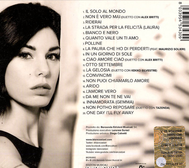 Atzei Bianca - Bianco E Nero Cd 8033954534309