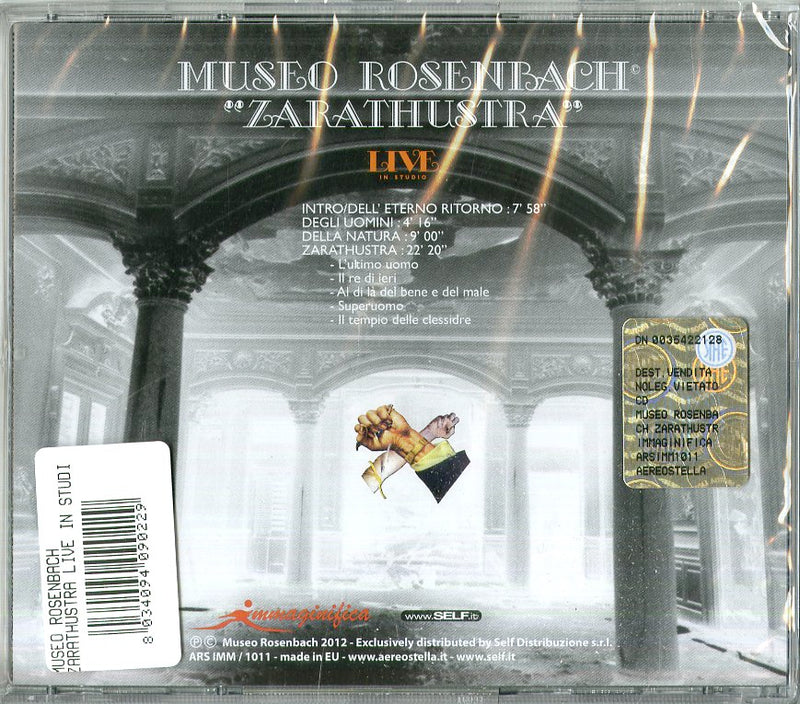 Museo Rosenbach - Zarathustra Live In Studio CD 8034094090229