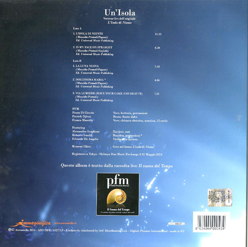 P. F. M. Premiata Forneria Marconi - Un'Isola (Lp+Cd) Lp 8034094090434