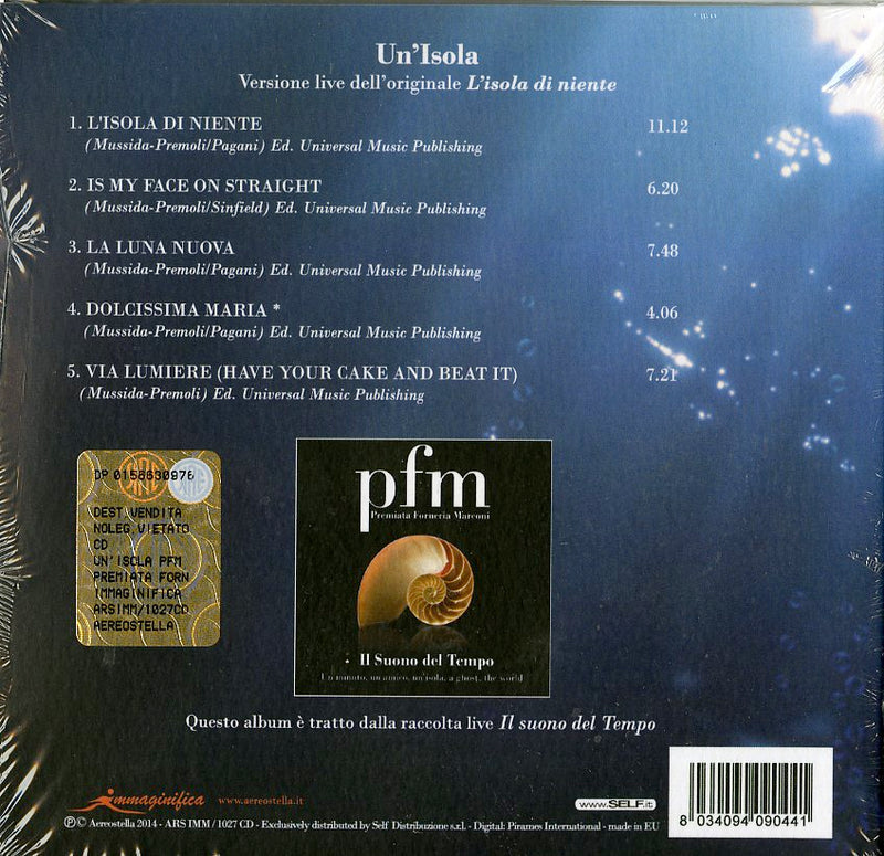 P. F. M. Premiata Forneria Marconi - Un'Isola CD 8034094090441