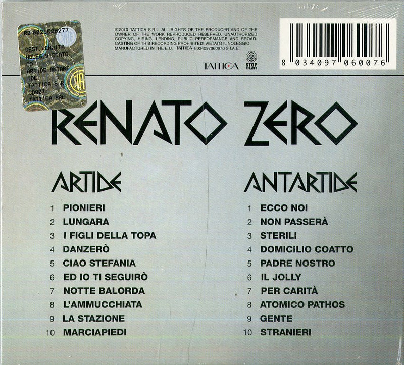 Zero Renato - Artide Antartide Cd 8034097060076