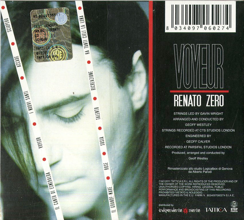 Zero Renato - Voyeur Cd 8034097060274