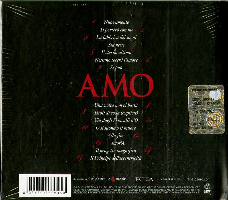 Zero Renato - Amo Capitolo Ii Cd 8034097060458