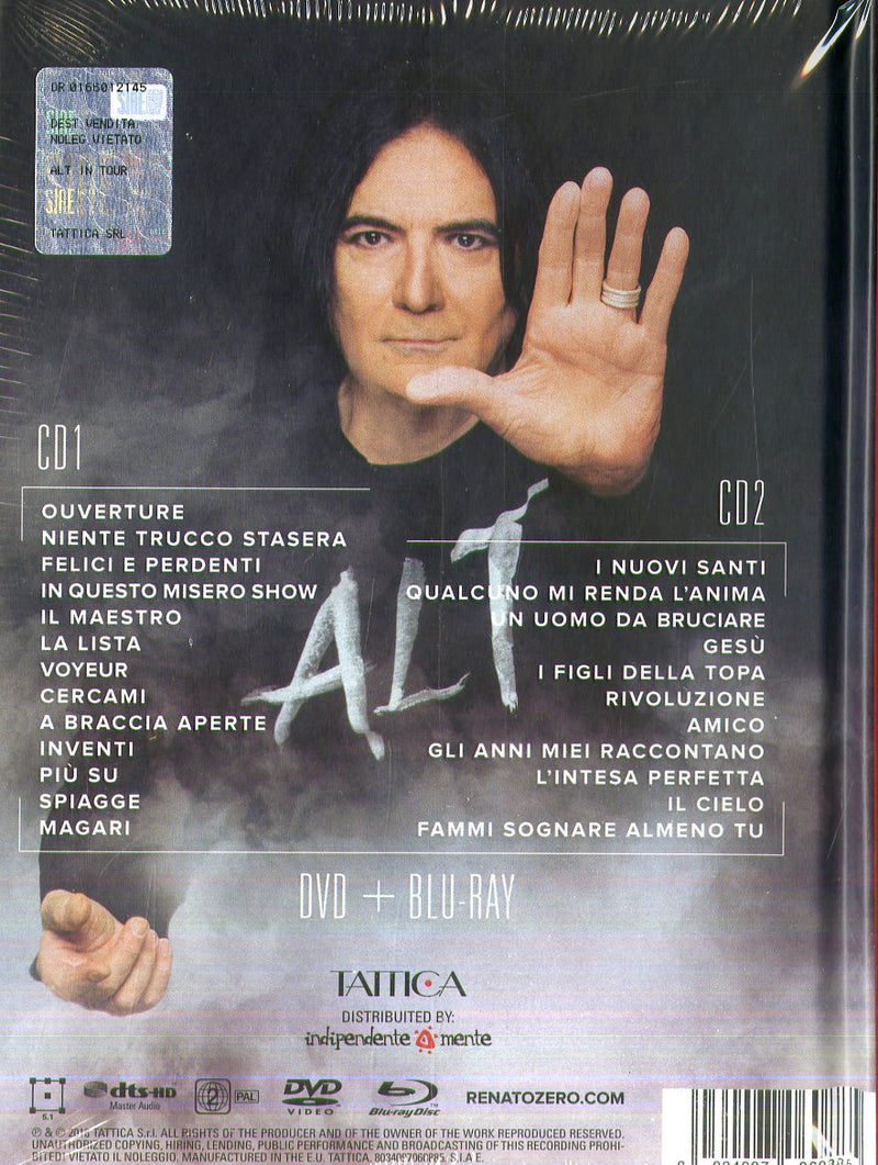 Zero Renato - Alt In Tour (Deluxe Edt.Cd+Dvd+B.Ray+Booklet 24 Pagine Formato Dvd Cover 4 Ante) Cd 8034097060885